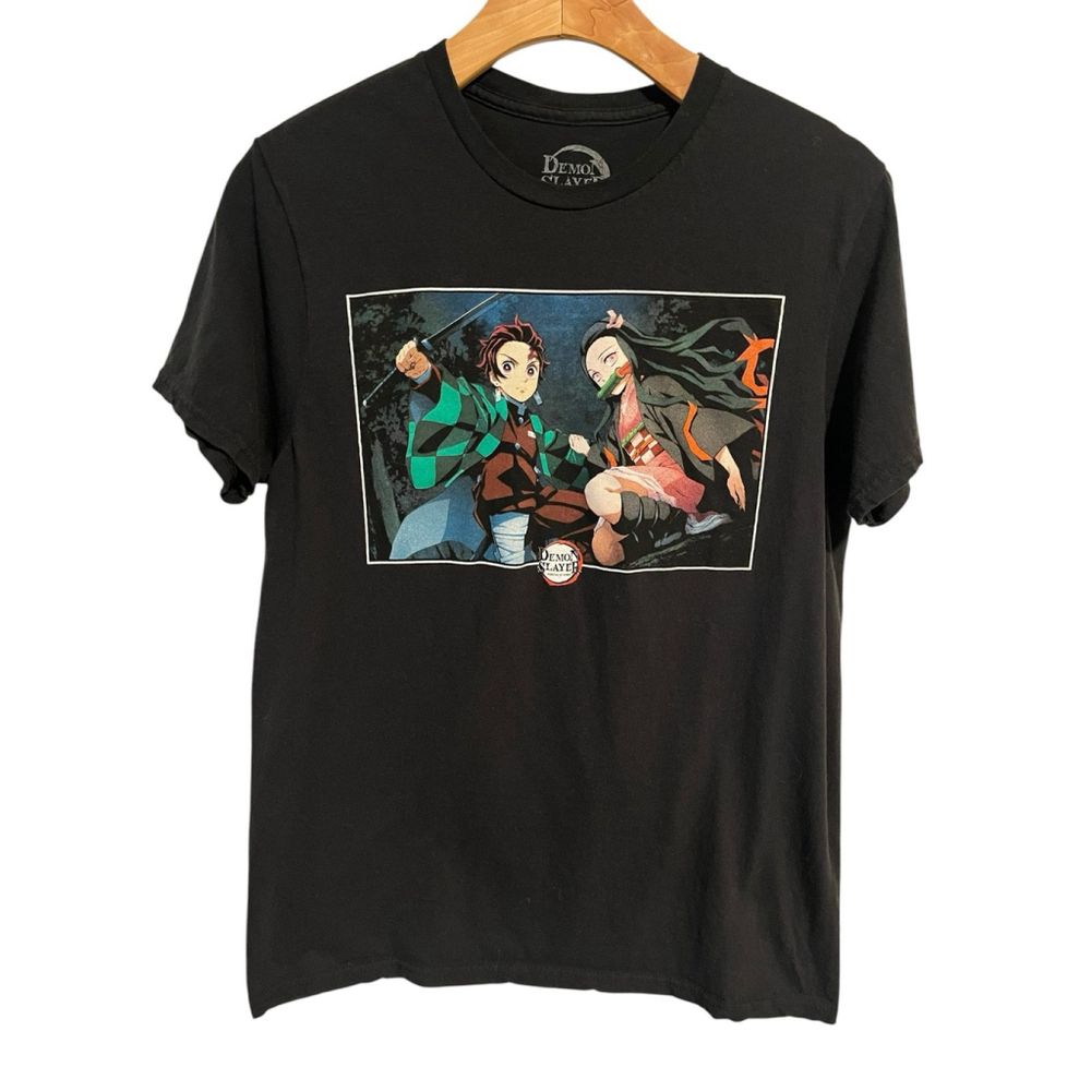 Demon Slayer Corps Anime T-Shirt Men's Size M Black Graphic Tee